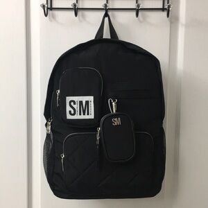 Steve Madden Black Nylon Backpack